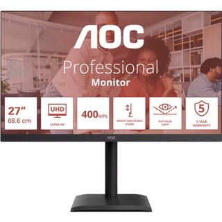 Écran PC AOC U27E4CV 27" UltraHD 4K 60 Hz IPS USB-C Haut-parleurs HDR400 4MS