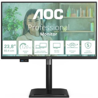 Écran PC AOC 24P4CV 24" Full HD 120 Hz IPS USB-C Hub Réglable Hauteur