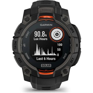 Garmin Instinct 3 Solar Bluetooth GPS 45 mm MIP Noir Unisexe Étanche 10ATM SPO2 Pulsomètre