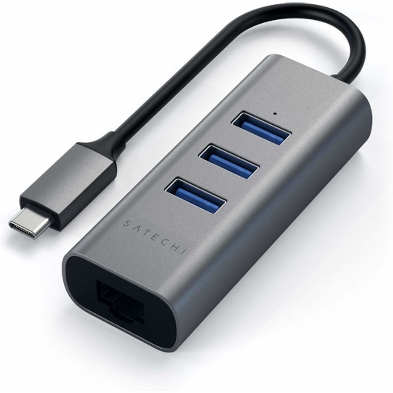 Satechi ST-TC2N1USB31AM station d'accueil USB 3.2 Gen 1 (3.1 Gen 1) Type-C Gris