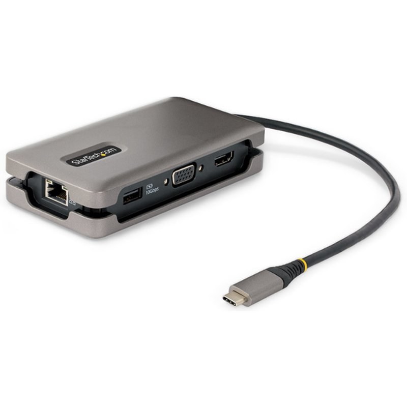 StarTech.com Adaptateur Multiport USB-C - 4K60HZ HDMI/VGA - Hub USB 3 Ports - 100W Power