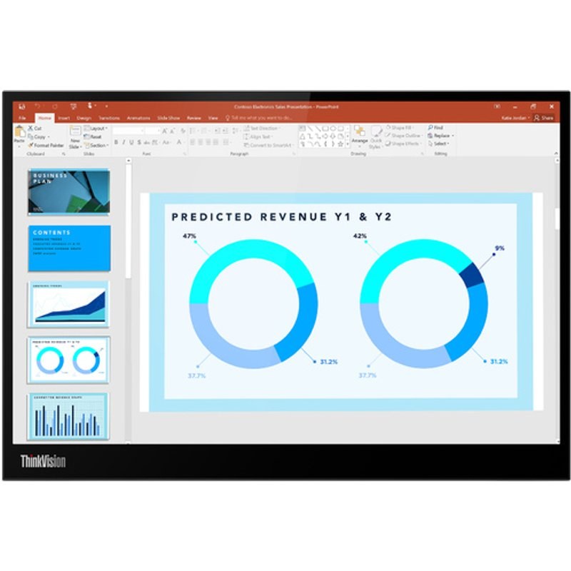 Lenovo ThinkVision M14D 14" LED 2.2K 8 ms Noir