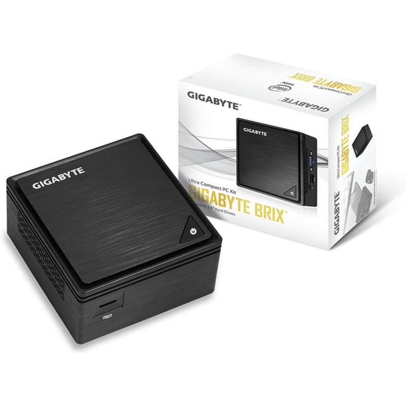 GIGABYTE GB-BPCE-3455 barebone PC/ poste de travail 0,69L mini PC Noir J3455 BGA 1296 1,5 GHz
