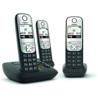 Gigaset A690A Trio Téléphone analog/dect Identification de l'appelant Noir