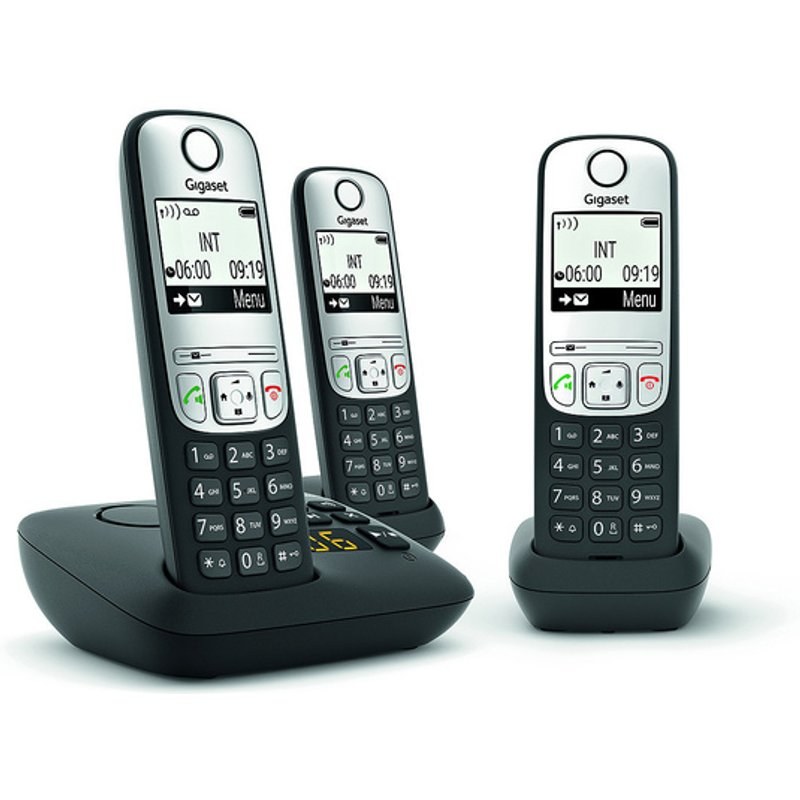 Gigaset A690A Trio Téléphone analog/dect Identification de l'appelant Noir
