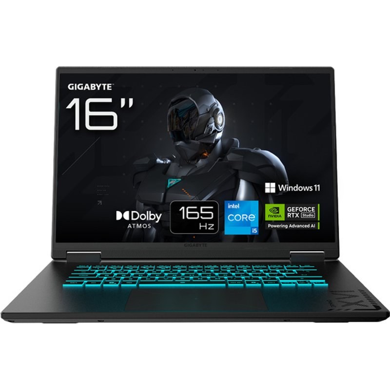 GIGABYTE GAMING A16 ORDINATEUR PORTABLE – 16", 165 Hz WUXGA, Intel® Core™ i5-13420H, RTX 5050