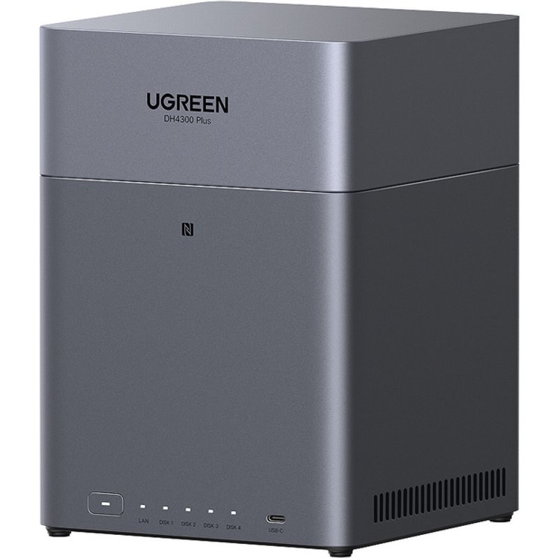 Ugreen DH4300 Plus NAS Mini Tower 8 Go LPPDDR4X UGOS PRO Gris