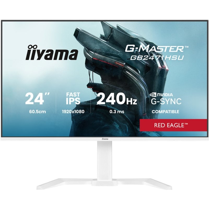 Écran PC gaming Iiyama G-Master GB2471HSU-W1 23,8" 240 Hz Full HD Blanc