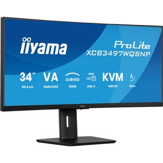 Écran PC Iiyama ProLite XCB3497WQSNP-B1 34" Incurvé UWQHD Noir mat